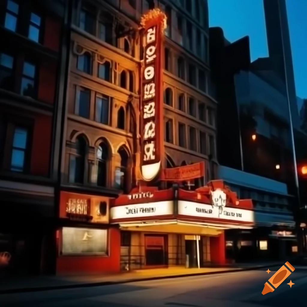 Broadway marquee featuring Starring Jacob Rice in lights