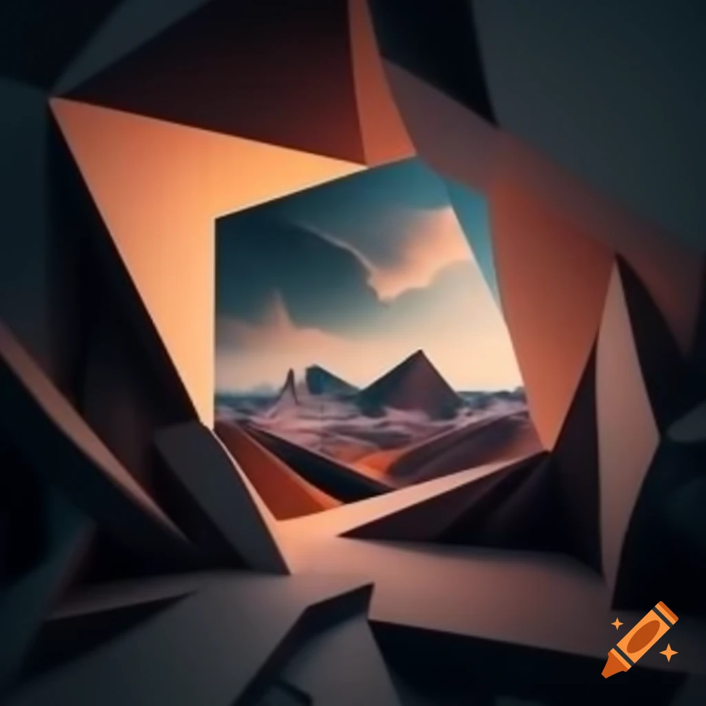 Abstract geometric representation of a landscape