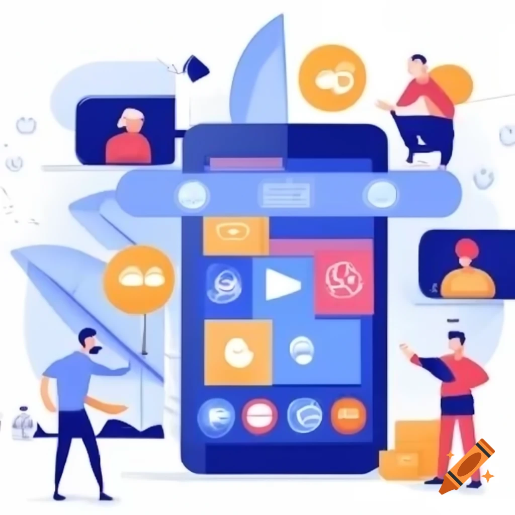 Illustration of mobile app interface for gig economy platform hiring