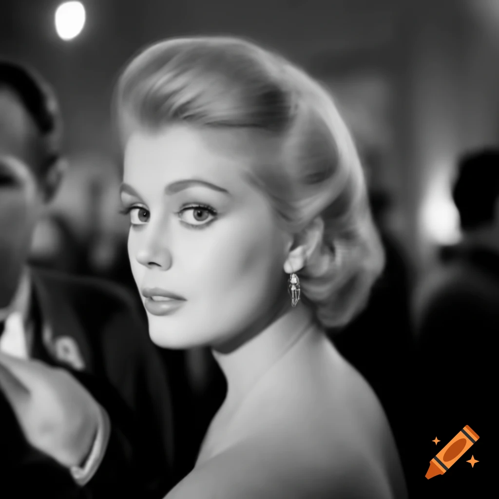  Candid shot of a beautiful european actress from 1964 with porcelain ...