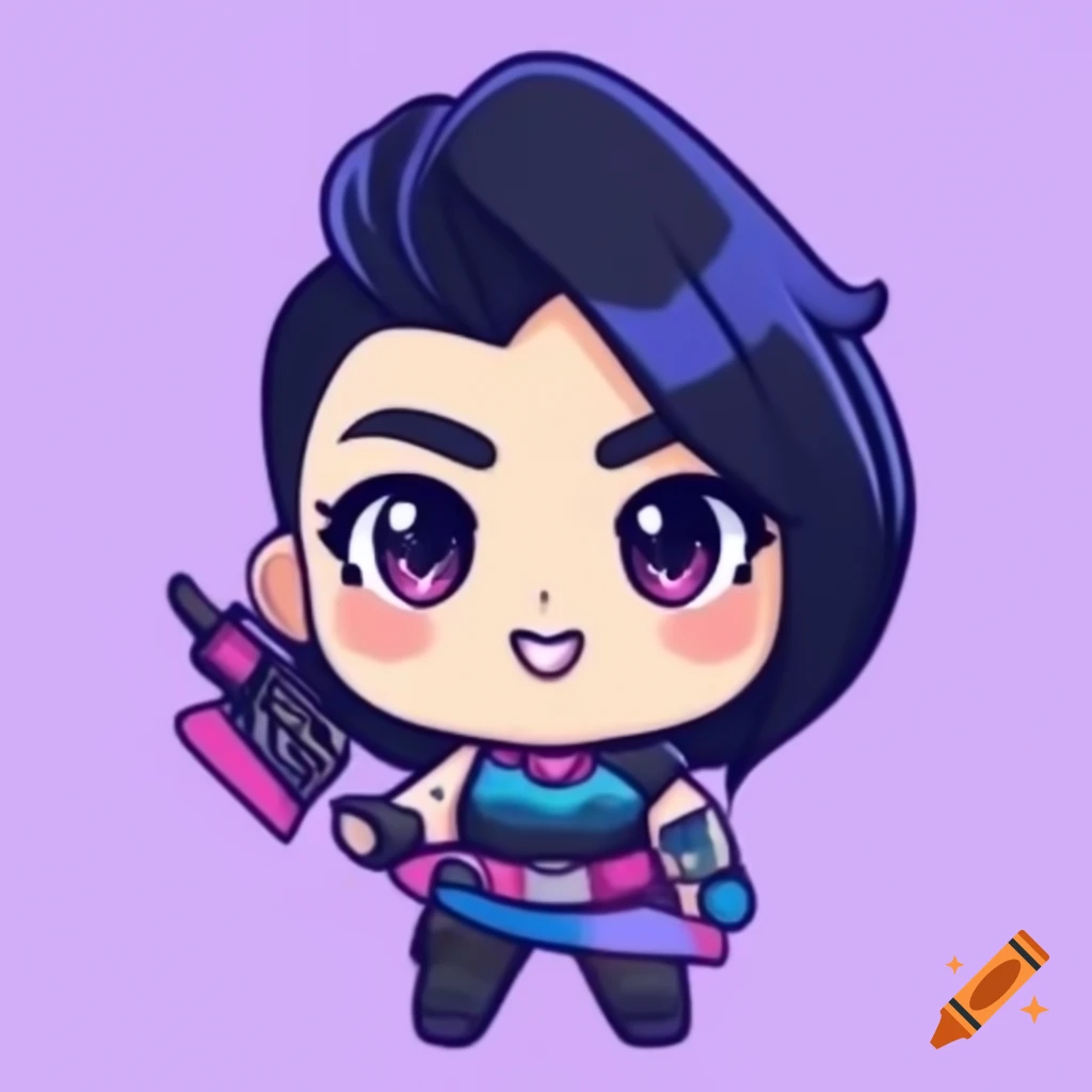 Cute portrayal of Valorant character Reyna