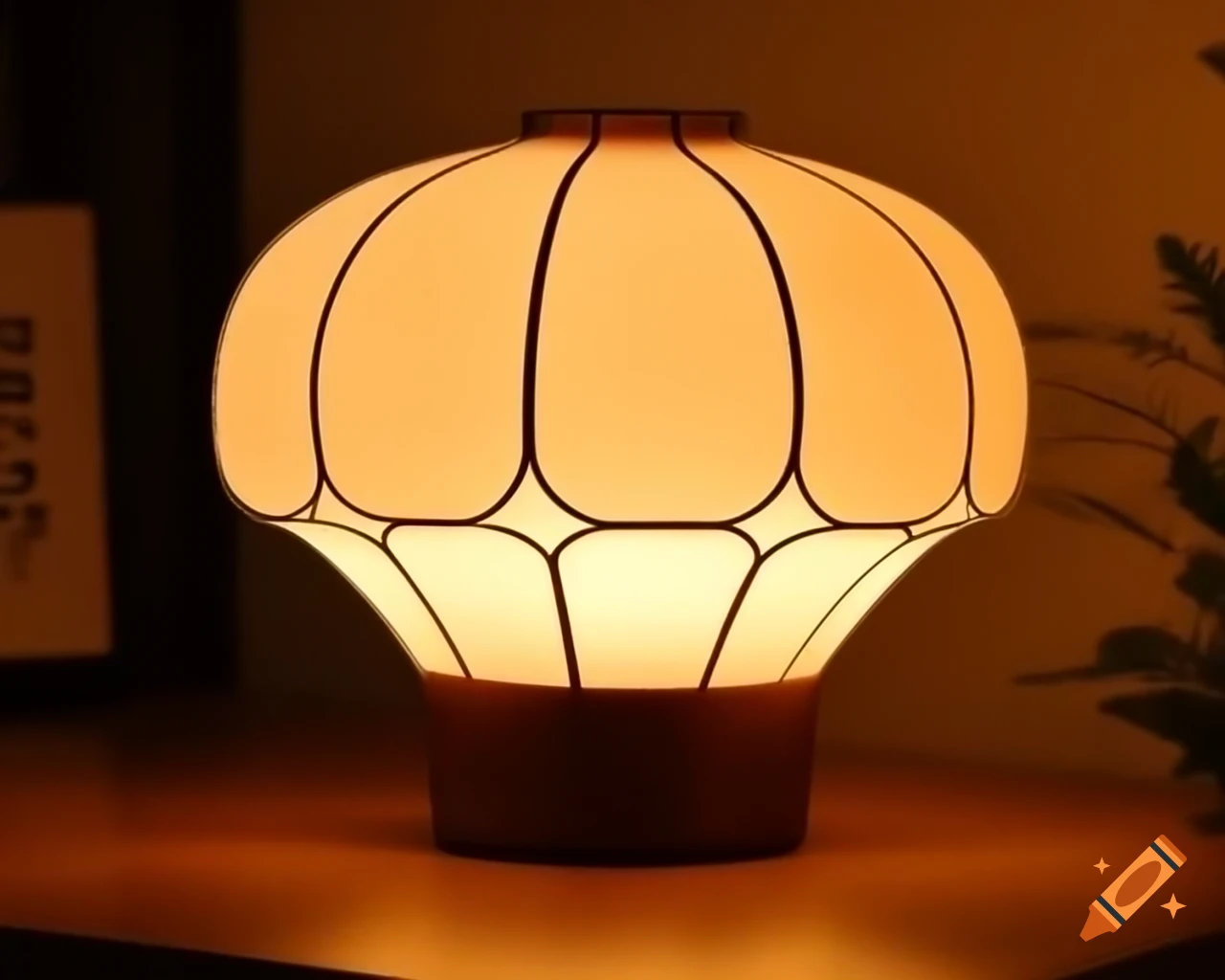 Japanese floating lamp, traditional lighting design