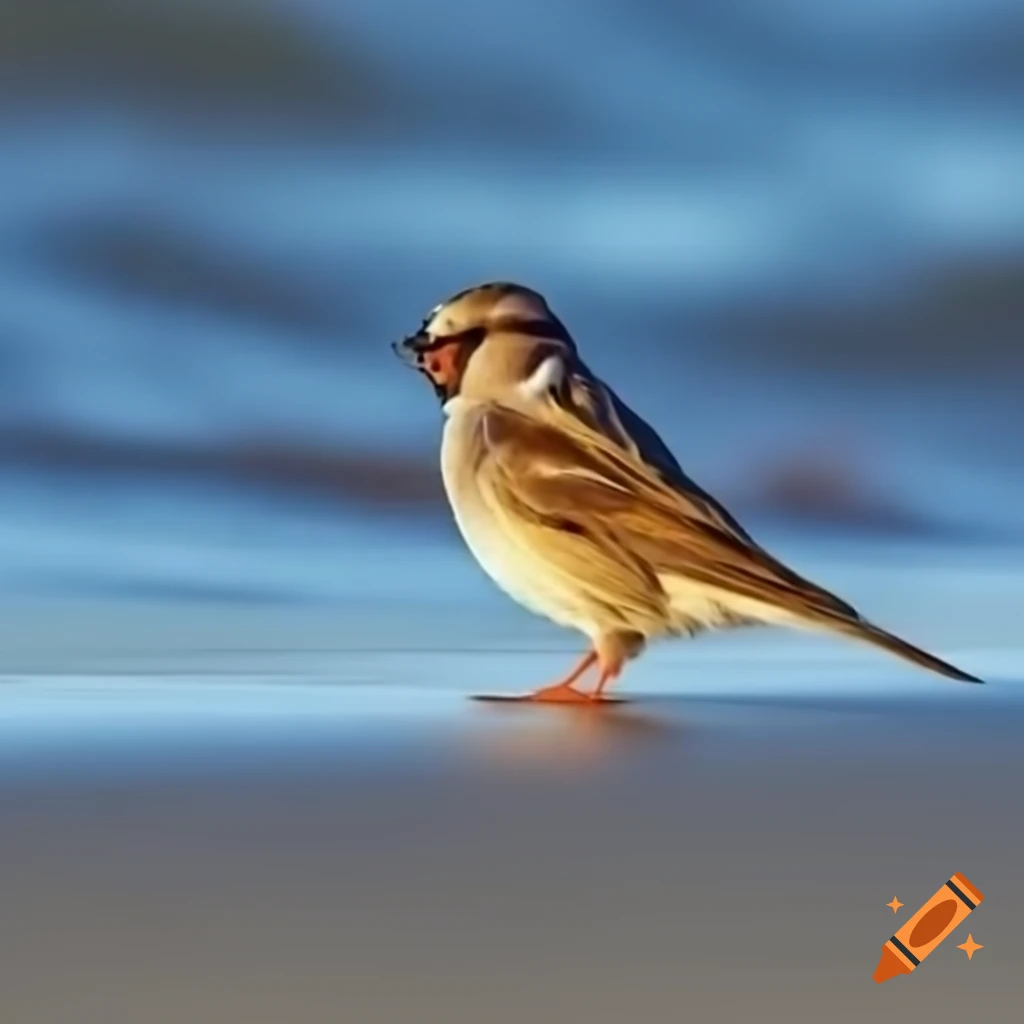 Sparrow attempting to dry up ocean to retrieve eggs