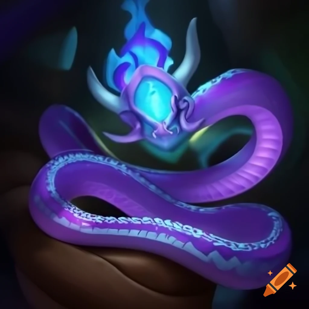 Epic Hearthstone art featuring an elemental water snake