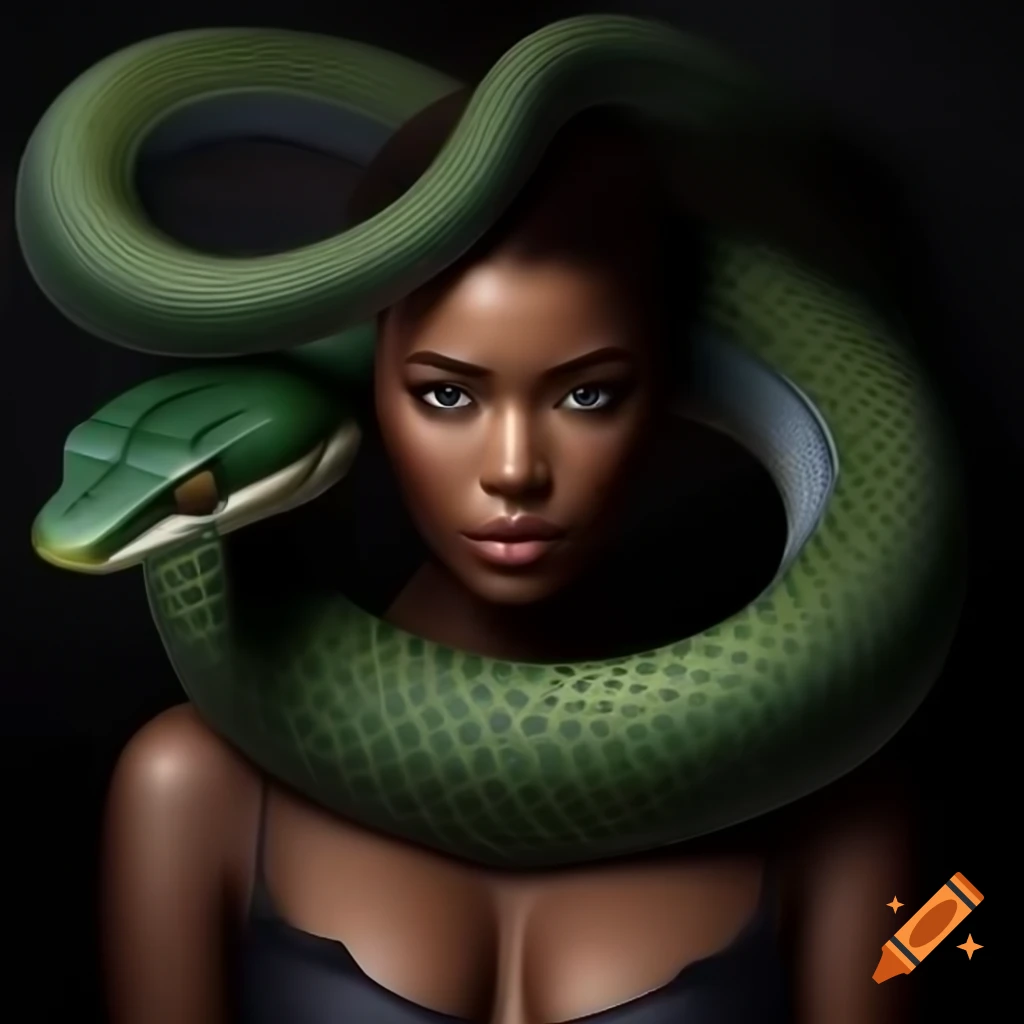 Concept of a persuasive serpent evoking cunning and intrigue
