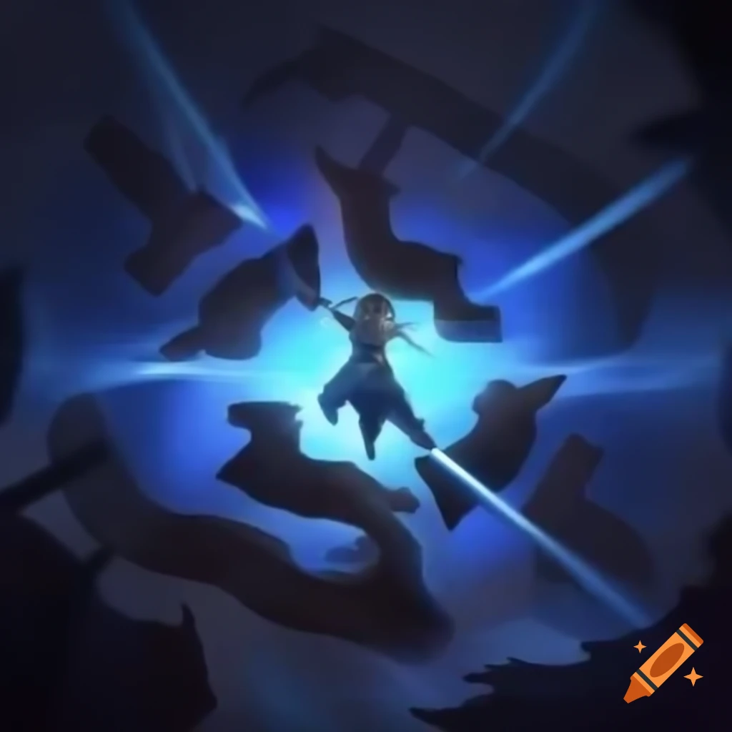 Sentient magic sword with a developing personality, guiding its wielder in training