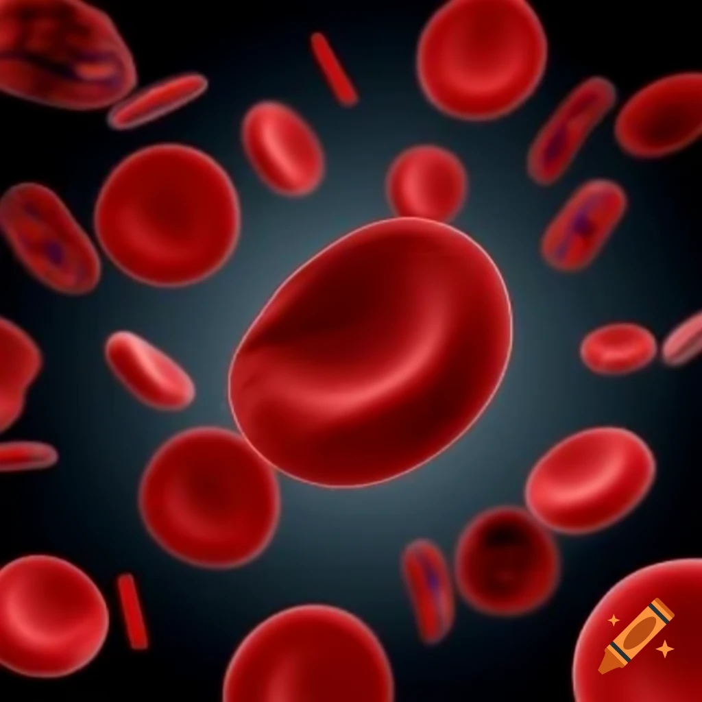 Red blood cells against black background