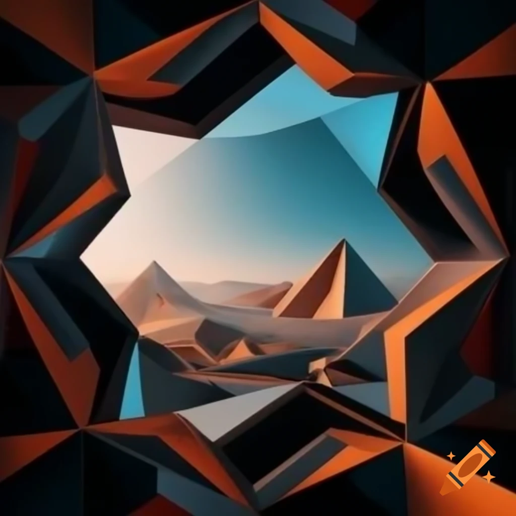 Abstract geometric representation of a landscape