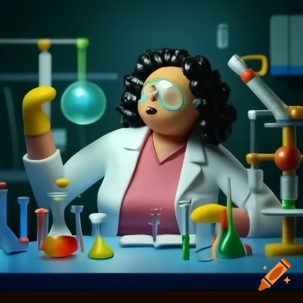 Young modern woman working in science lab in Germany