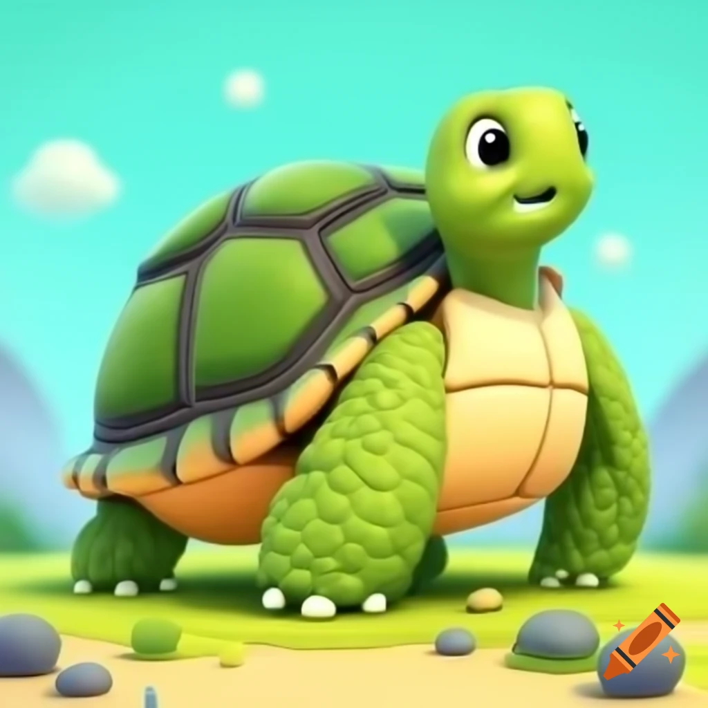 Cartoon of a fat turtle