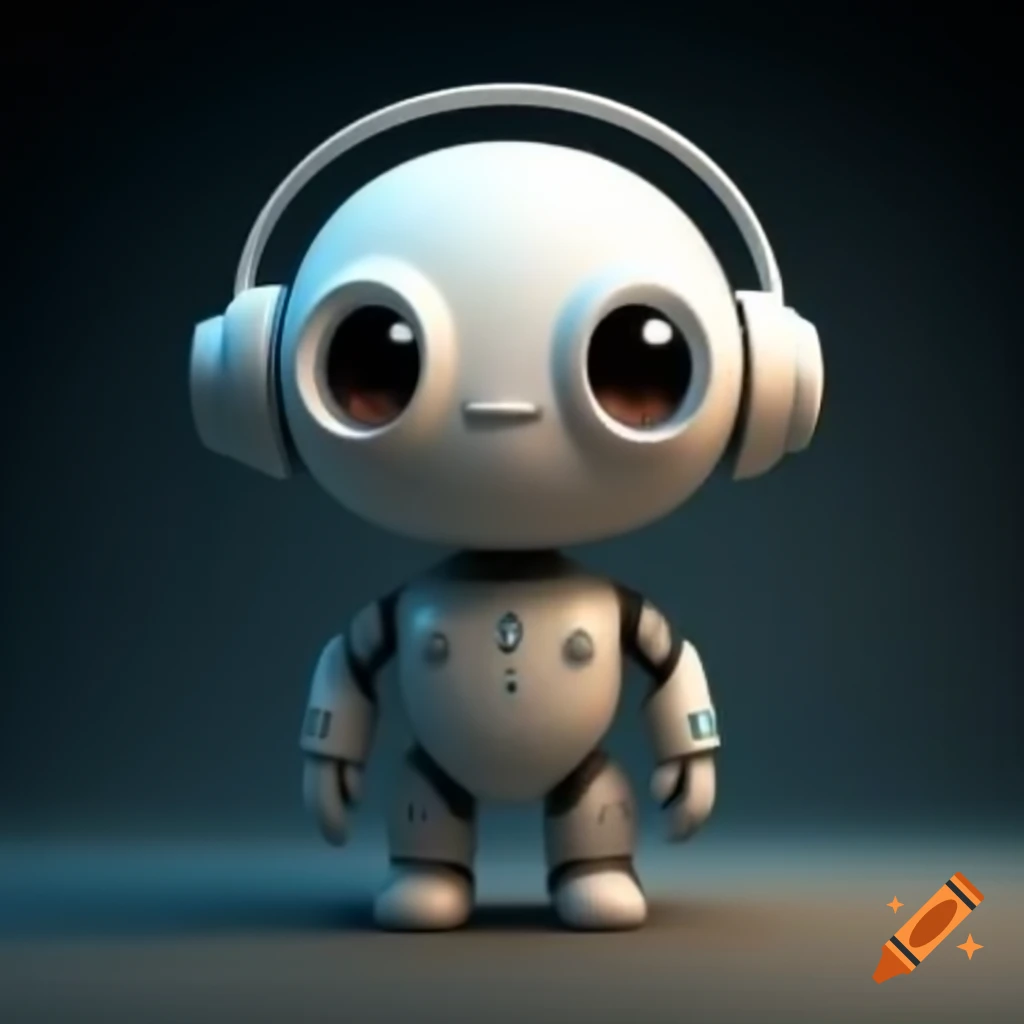 Friendly and cute representation of artificial intelligence