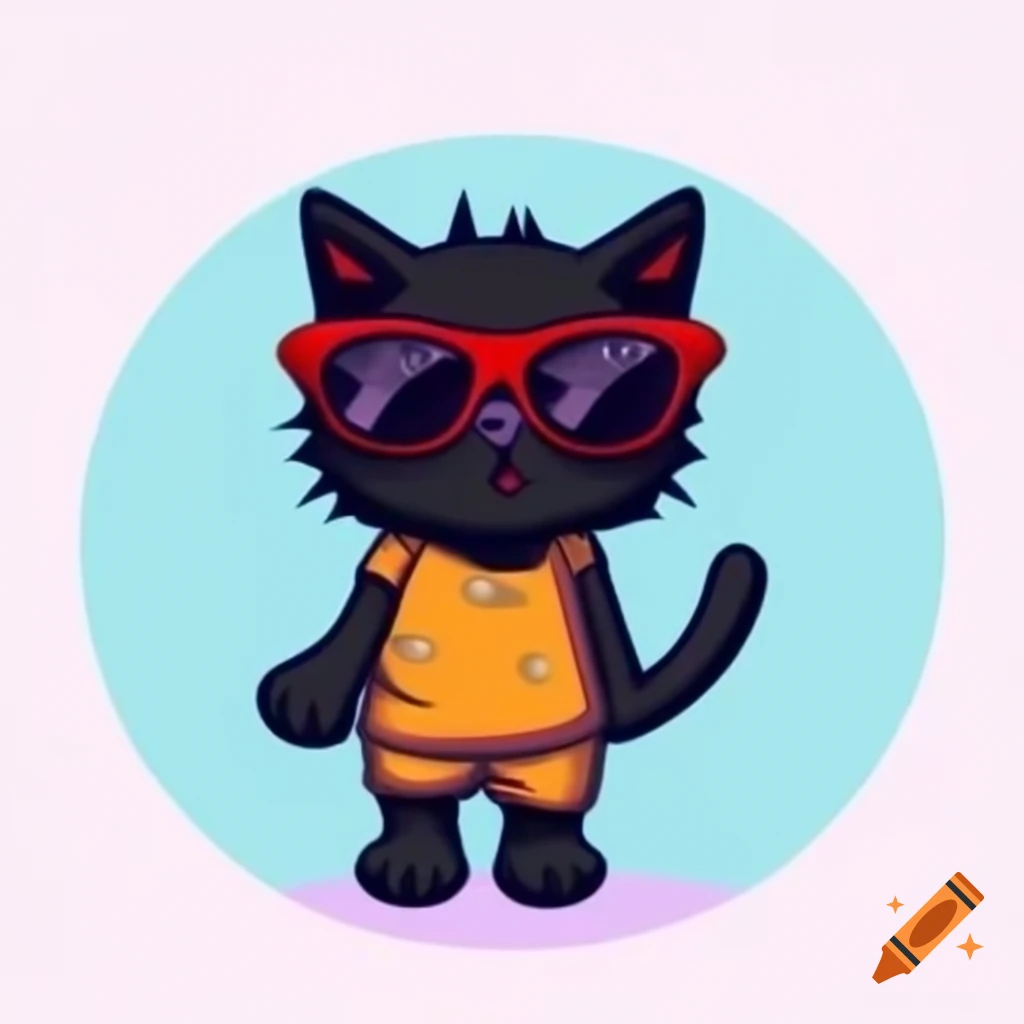 Noble Furry Catlike 3d Character Sitting In Desert With Puffy Clouds On 