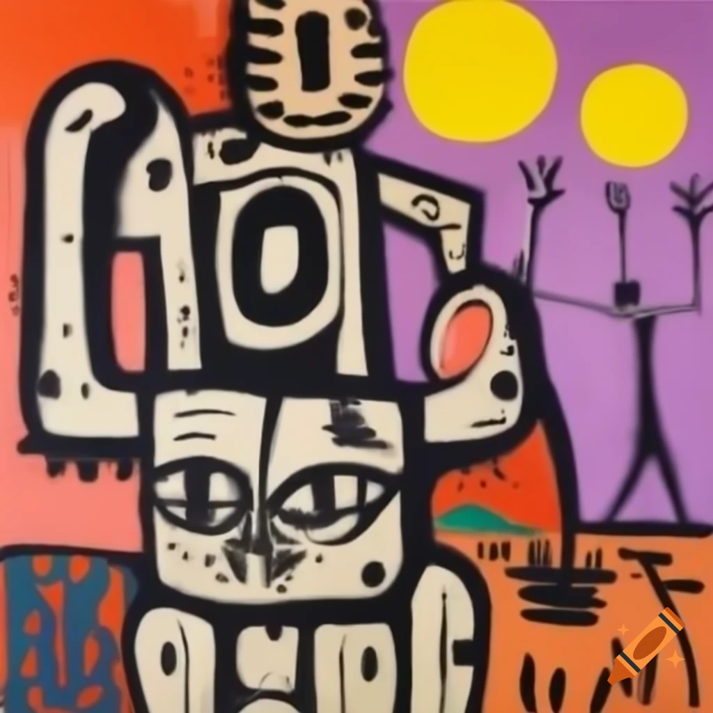 City animals painting by Jean-Michel Basquiat