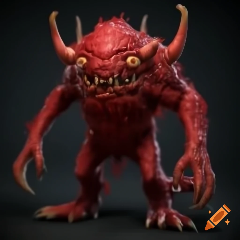 3D model of a creature inspired by Bloodborne game