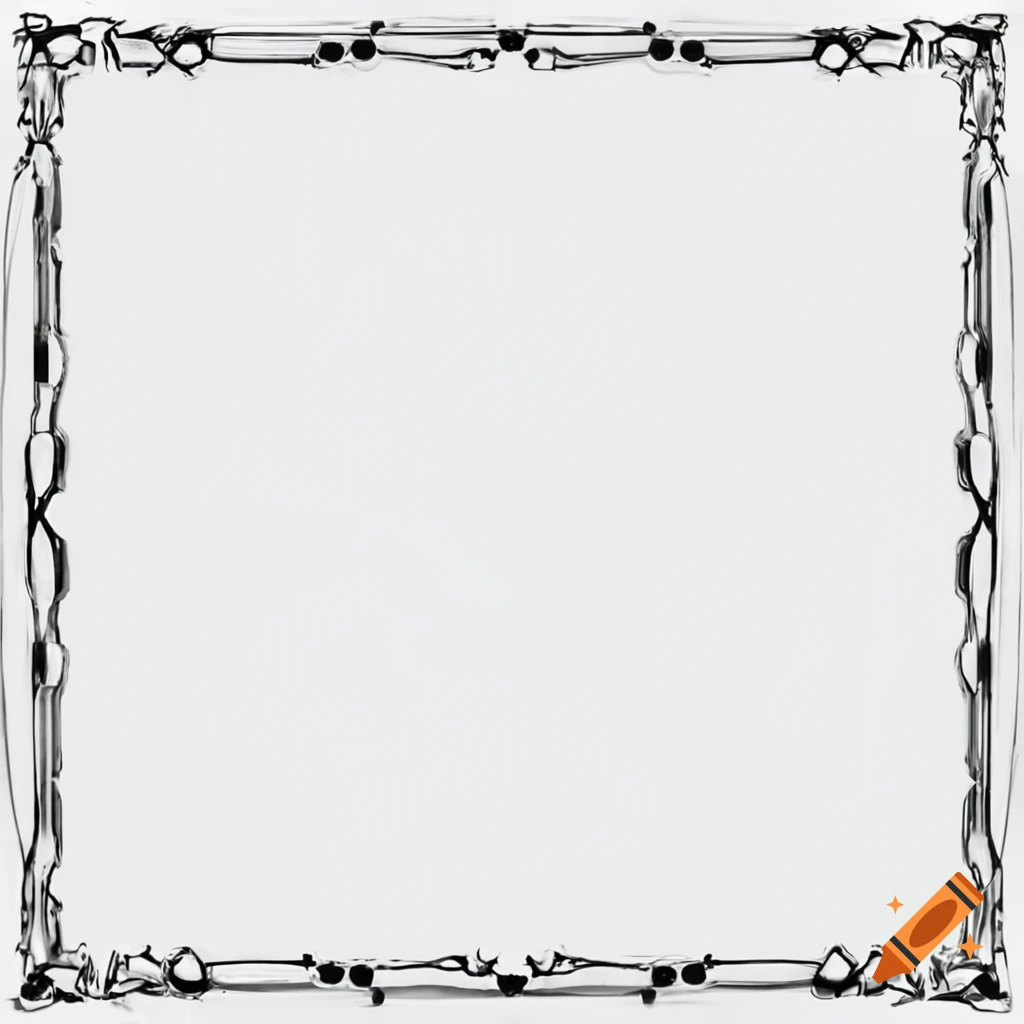 Decorative line borders on white background