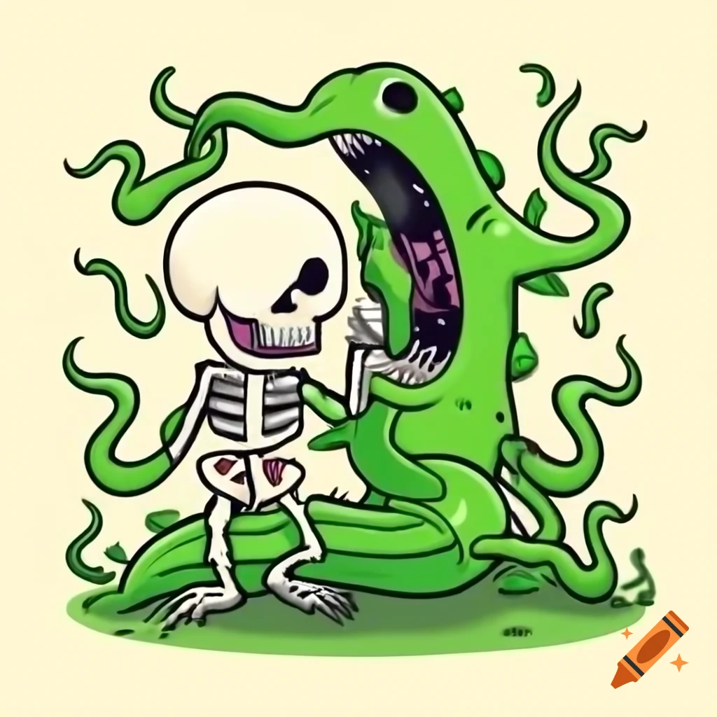 Skeleton Jack from Nightmare Before Christmas with beanstalk