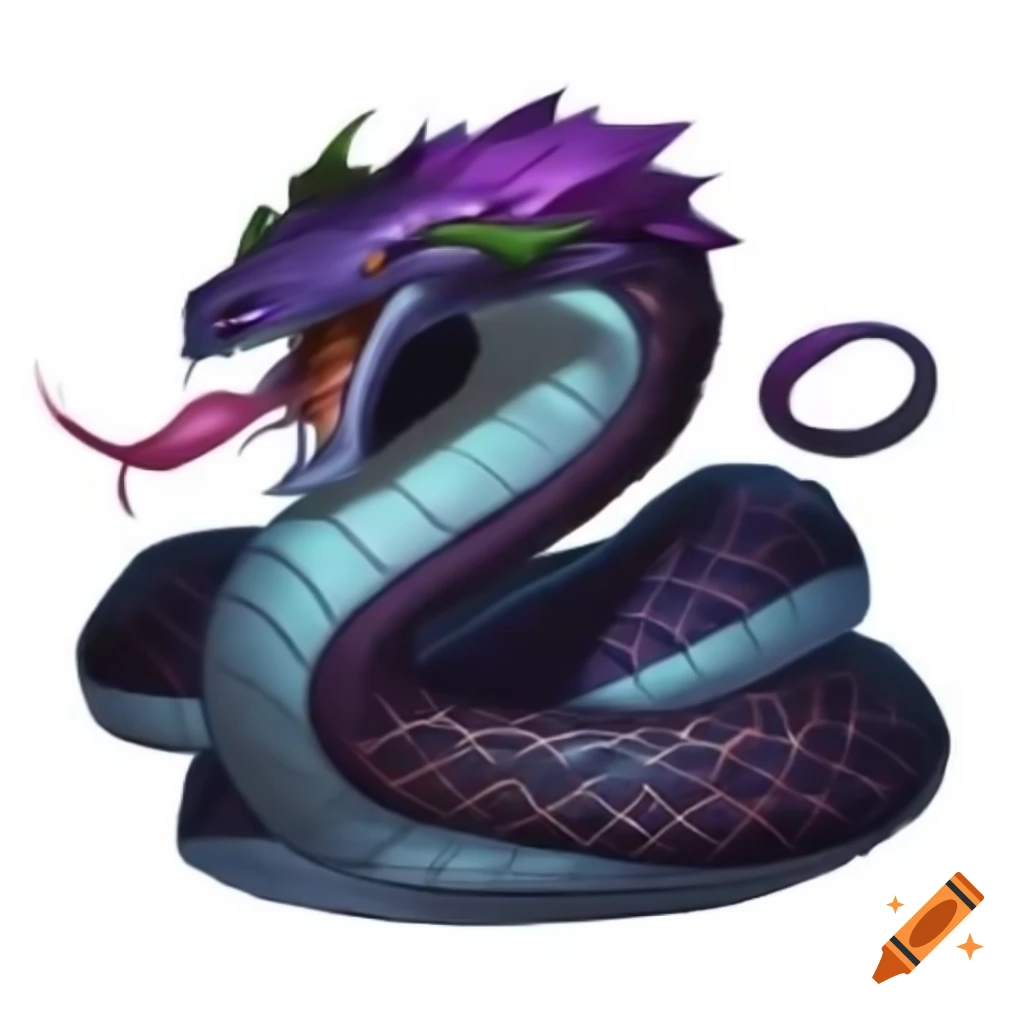 Elemental dark snake with limbs in epic Hearthstone art style