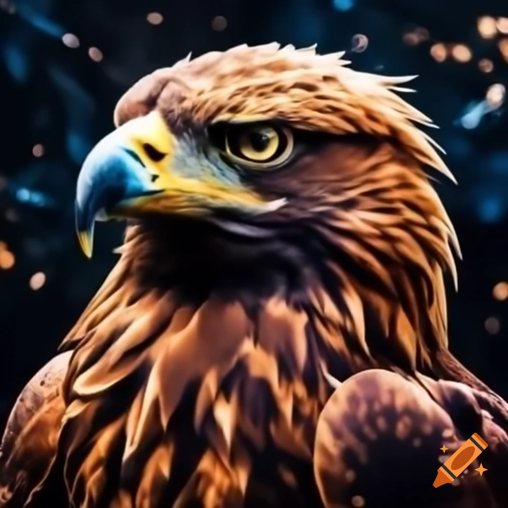 Golden eagle with Palermo football team colors