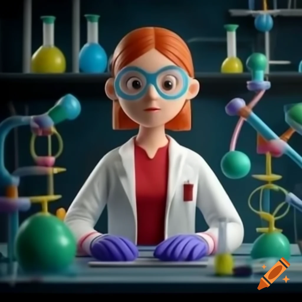Young modern woman working in science lab in Germany