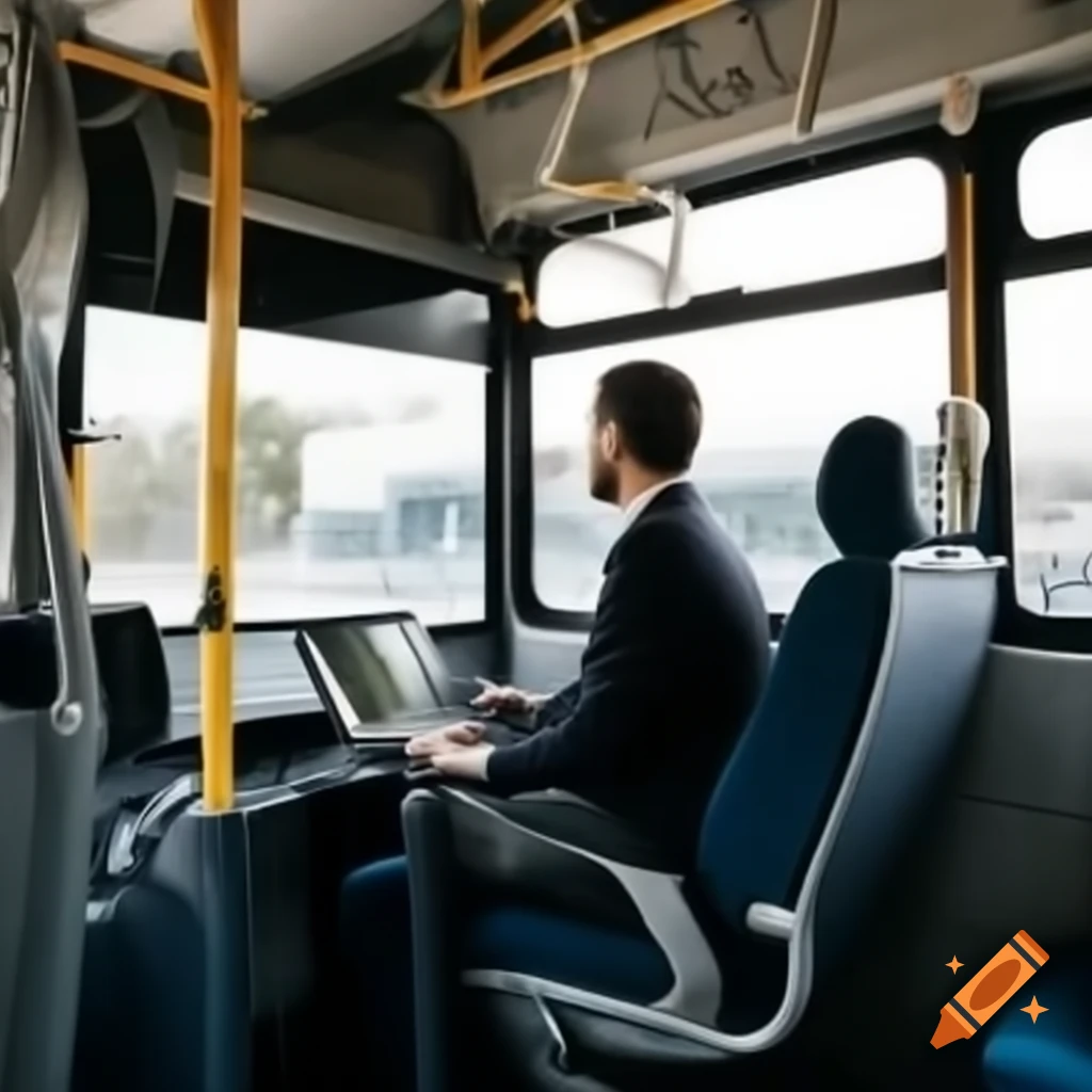 Vertical background image for a bus travel presentation