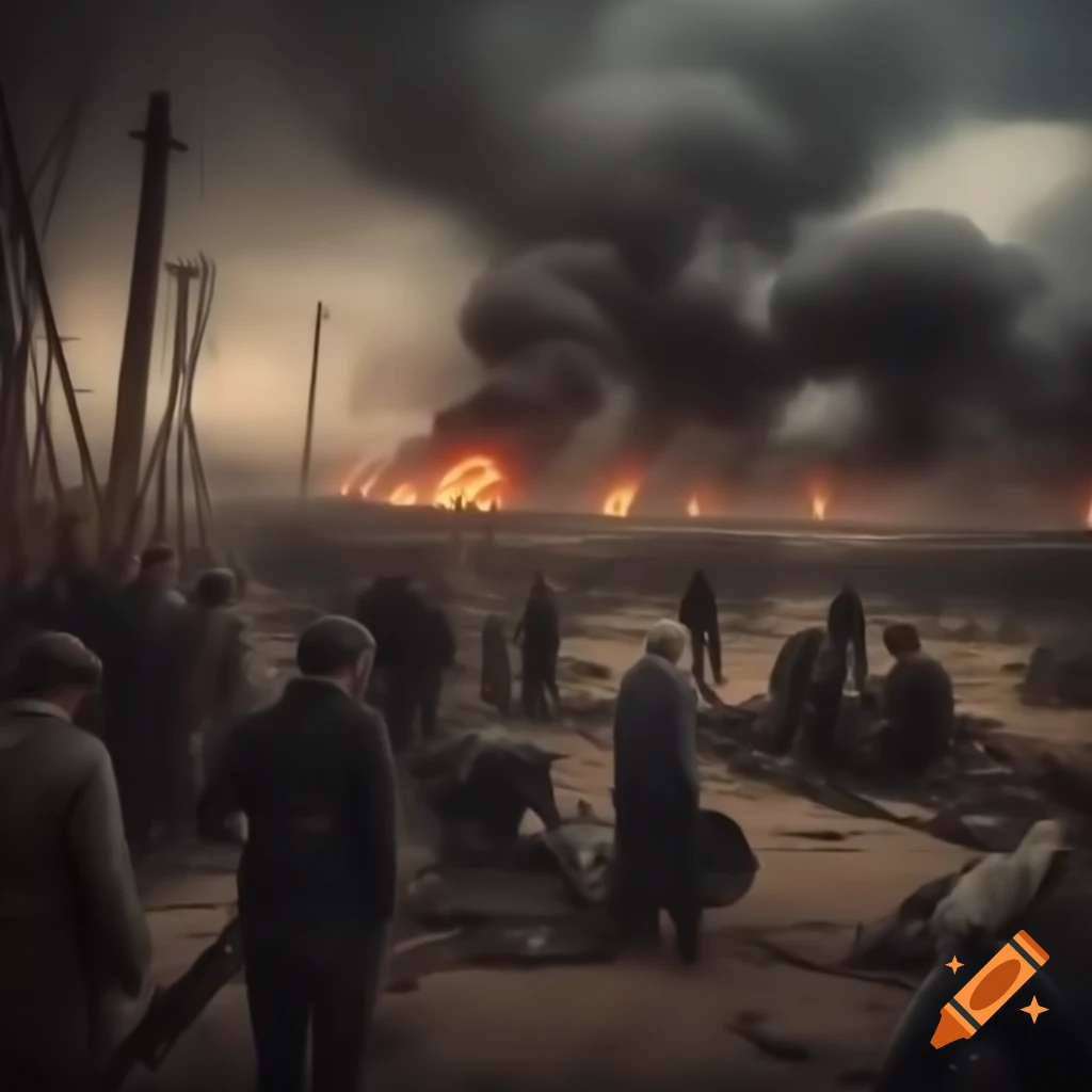 Doodle-style poster depicting themes of the Syrian civil war