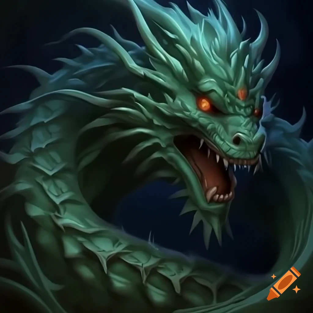 Basilisk in a dark medieval fantasy setting