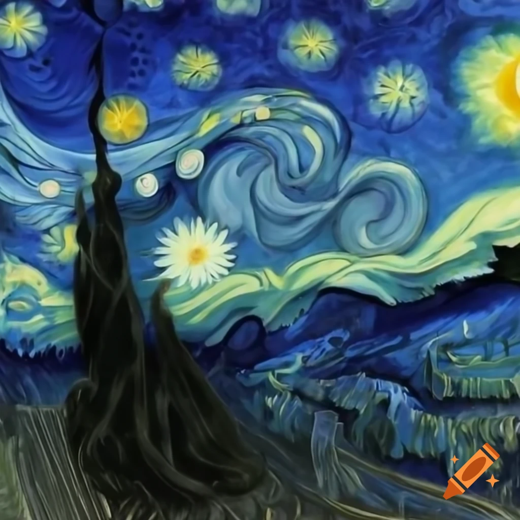 Starry Night painting by Van Gogh