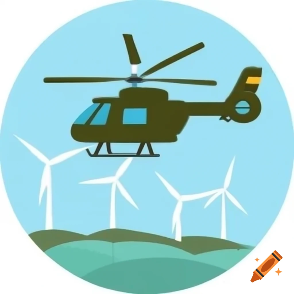 Military helicopter in danger due to wind turbines