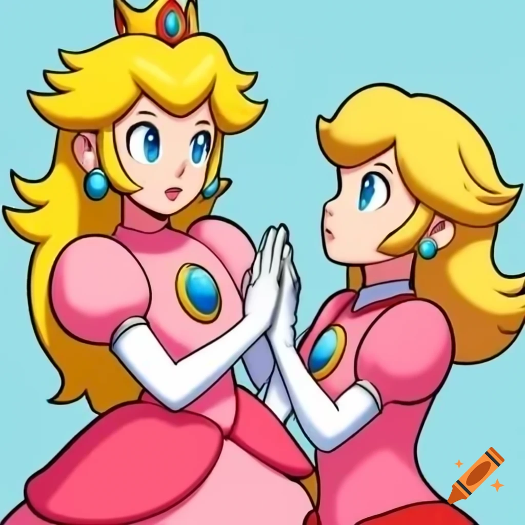 Link Character In Green Tunic With Princess Peach s Hairstyle And 