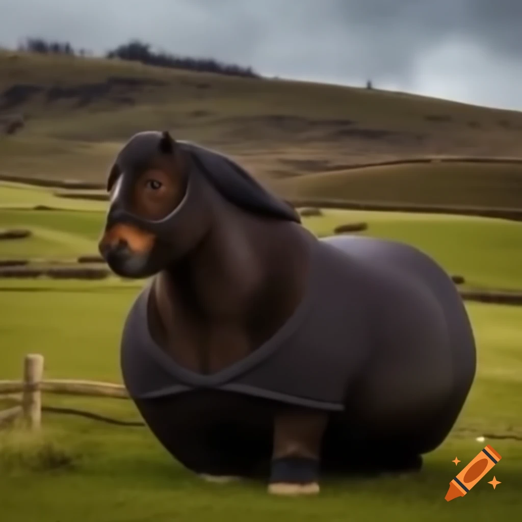 Large horse in a pastoral setting