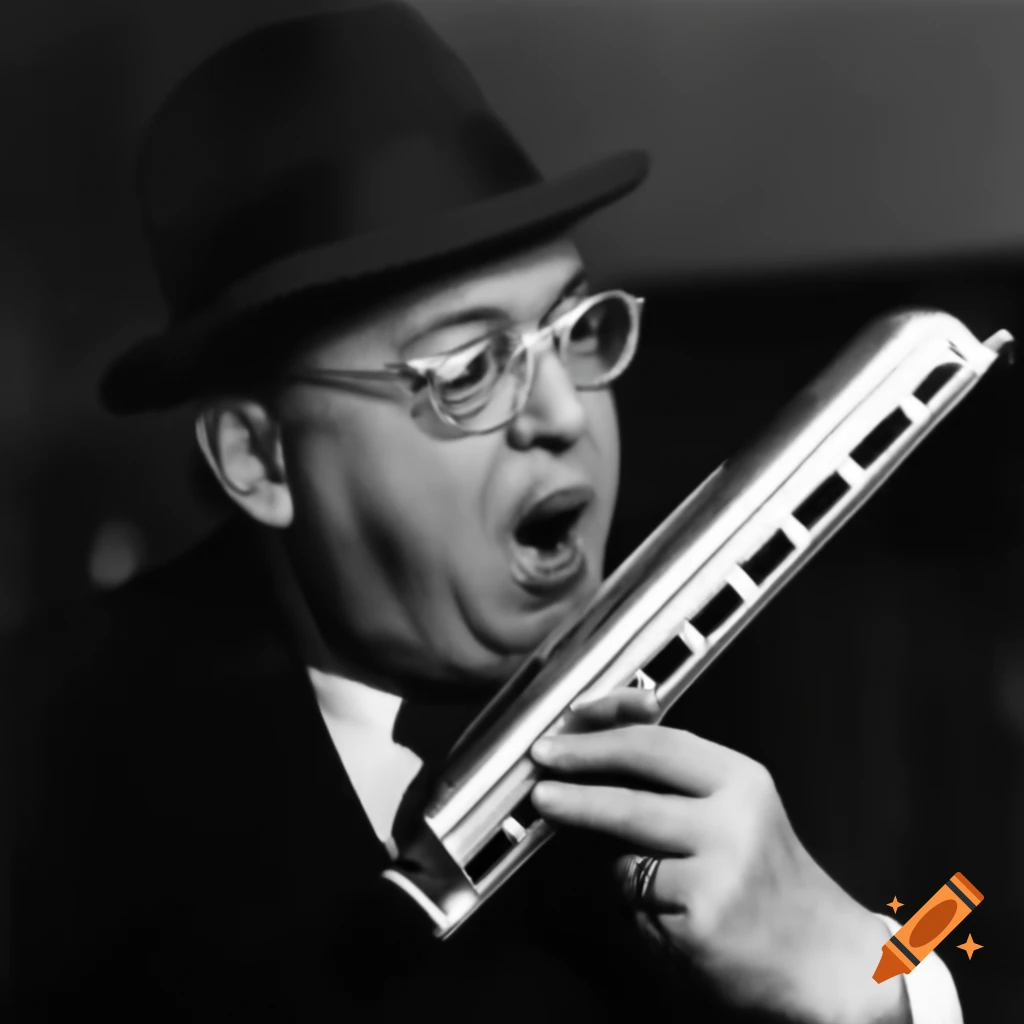 Harmonica on a wooden surface
