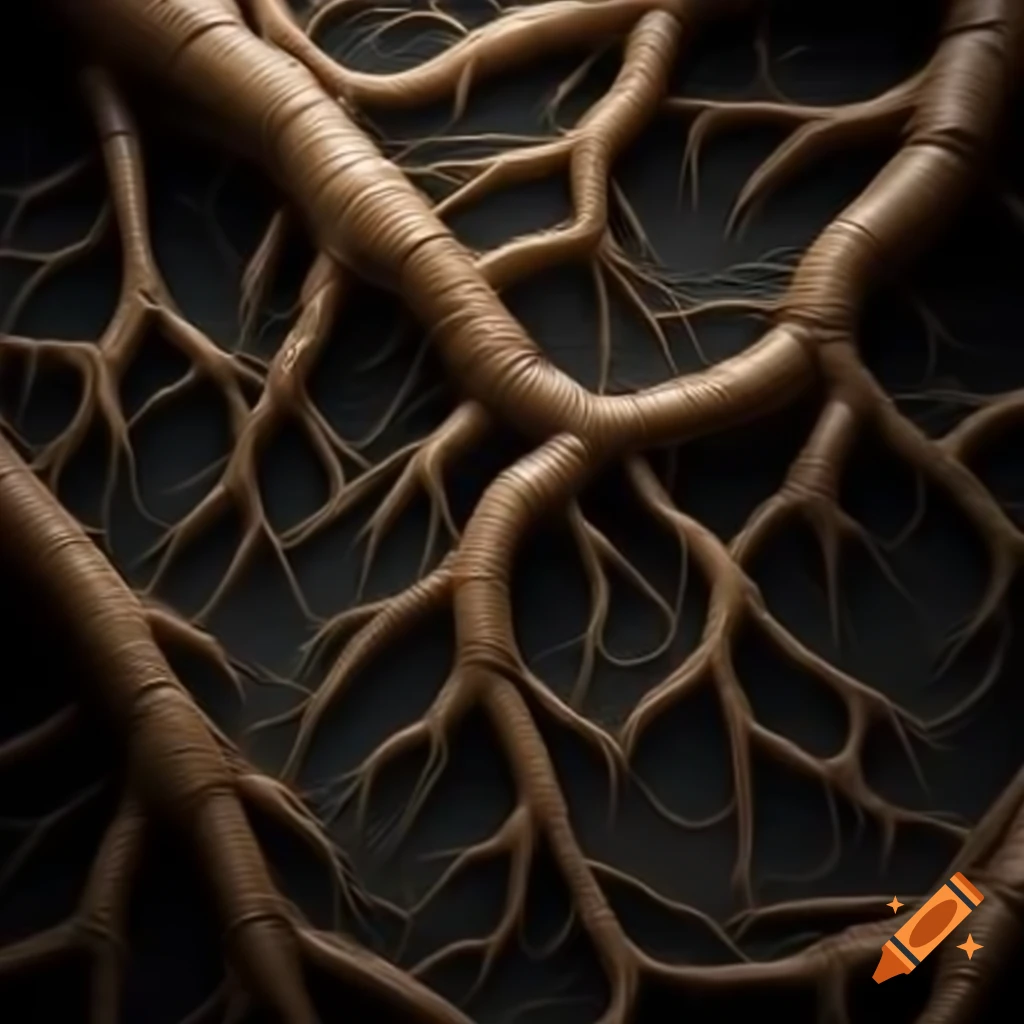 Realistic HD pixel art of root in underground texture