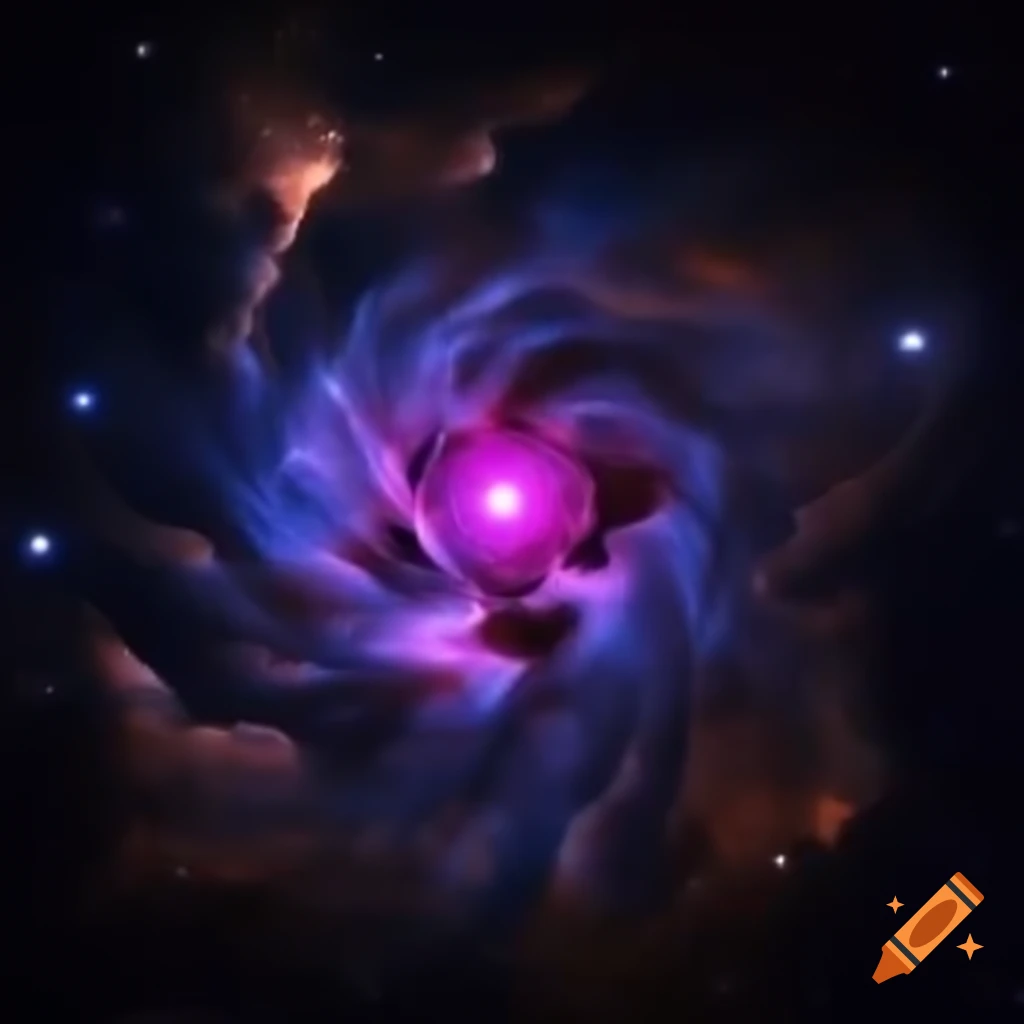 Cosmic scene with stars, blue tones, neon aesthetics highlighting beauty and melancholy