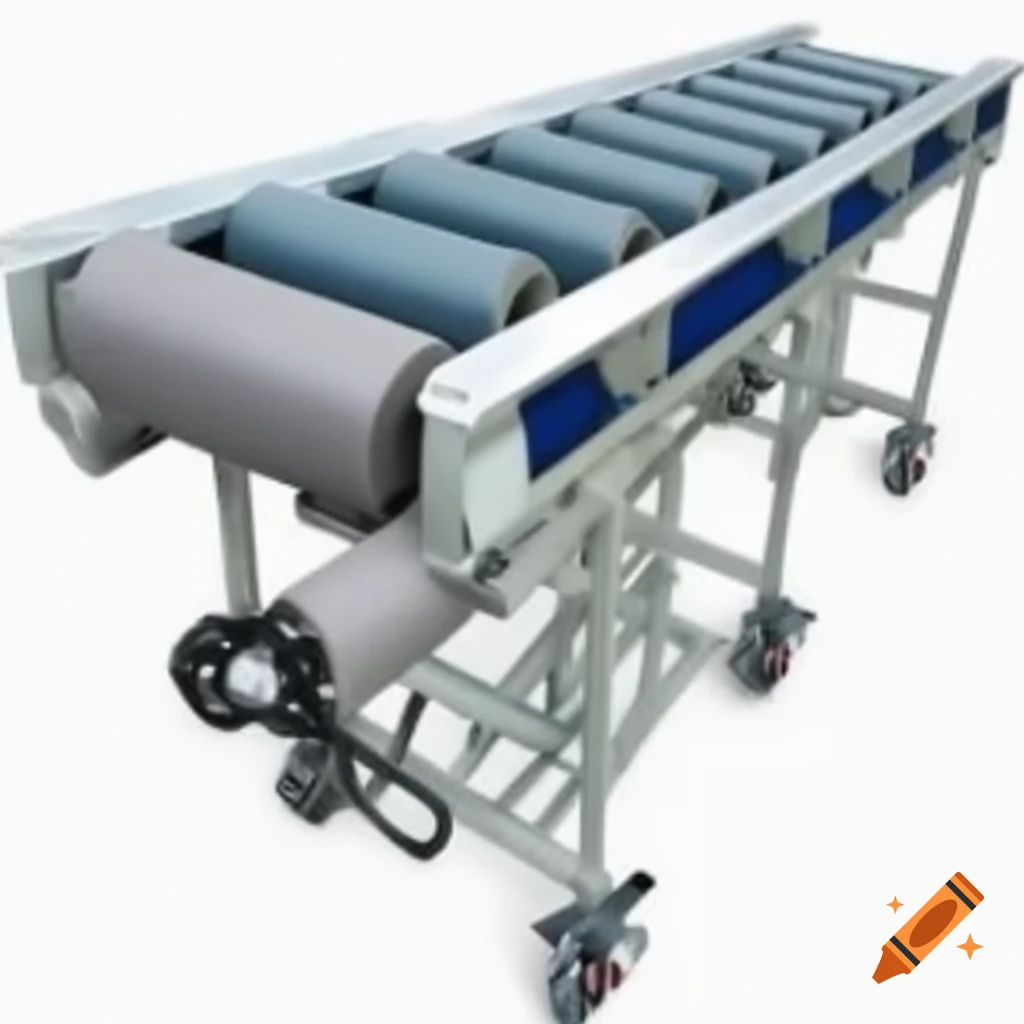 Conveyor with swivel wheels and brakes