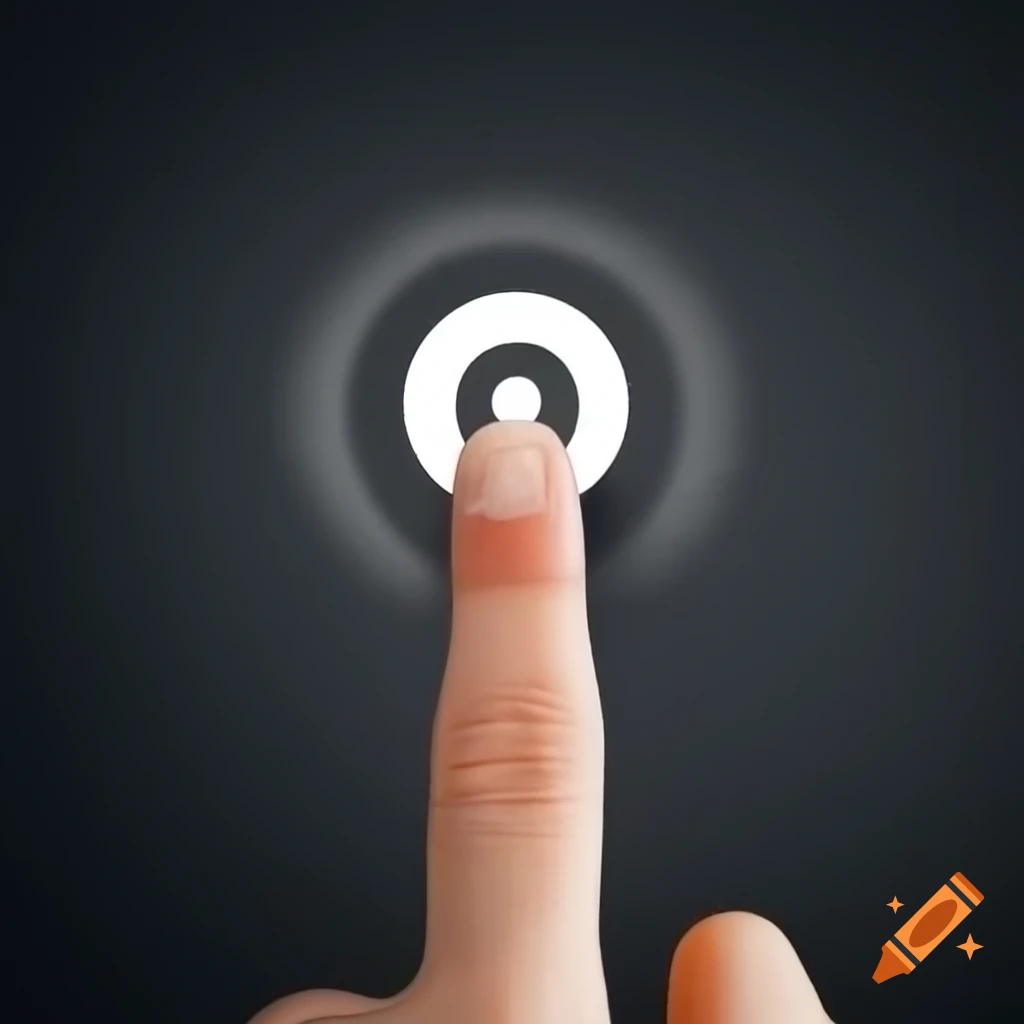 Close-up of a finger touching a button