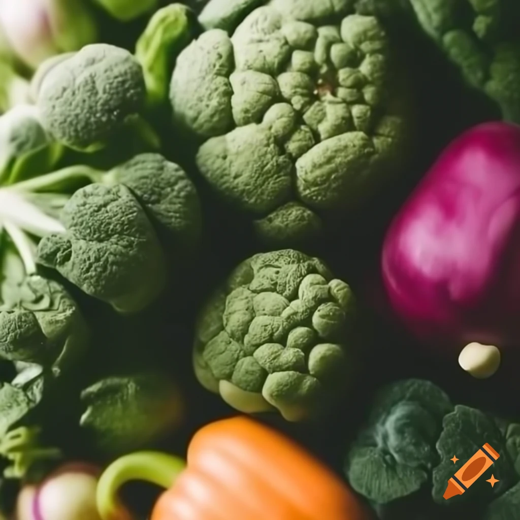 Natural vegetables from the field with calm colors and diffuse light