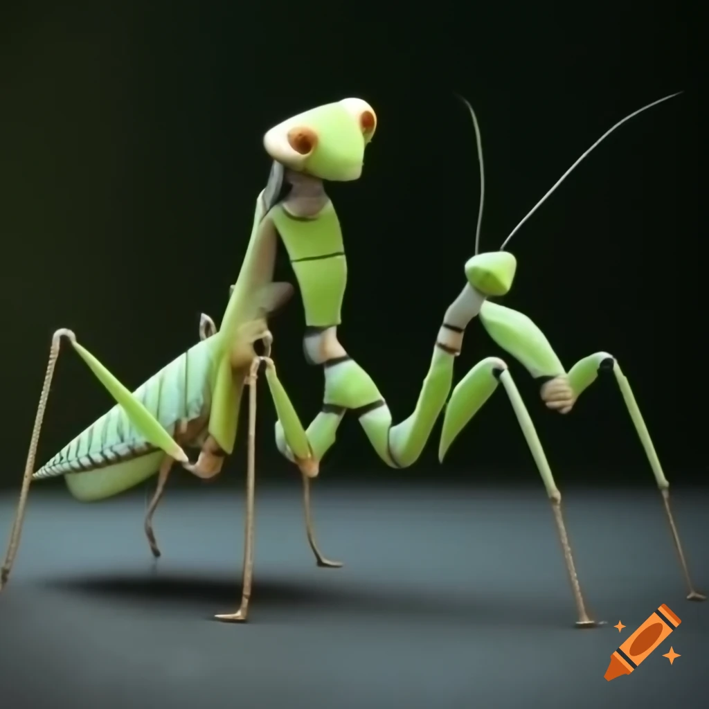 Robot designed as a mantis