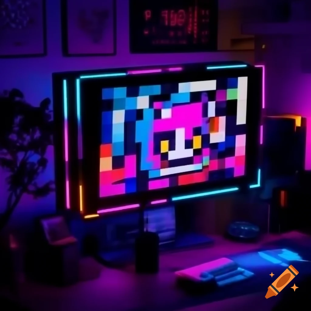 Twitch banner featuring vibrant neon lights