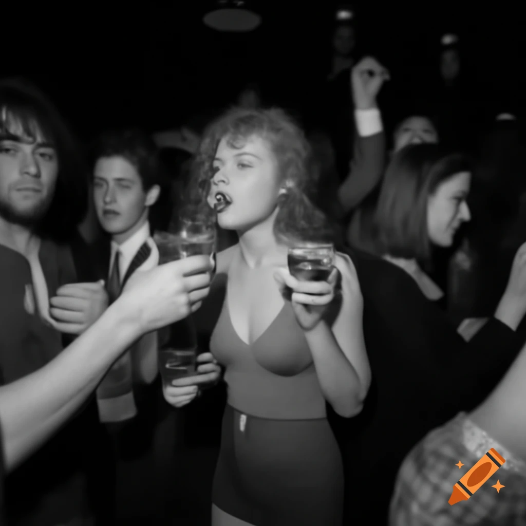 Student enjoying a party with drinks