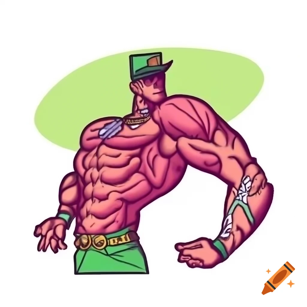 Full body illustration of Jotaro Kujo character