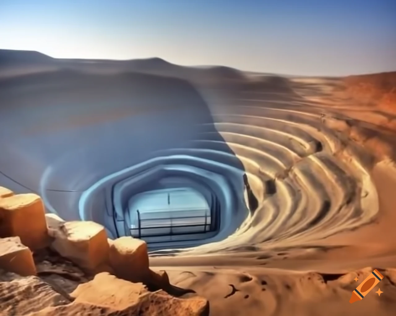 Historical depiction of early Arabian mining activities