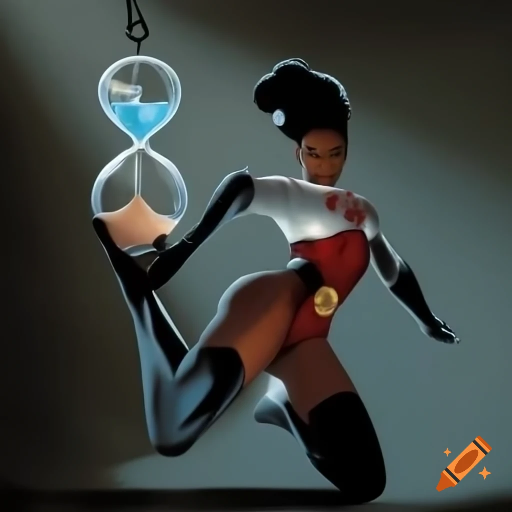 African American woman in superhero costume representing Delta Sigma Theta