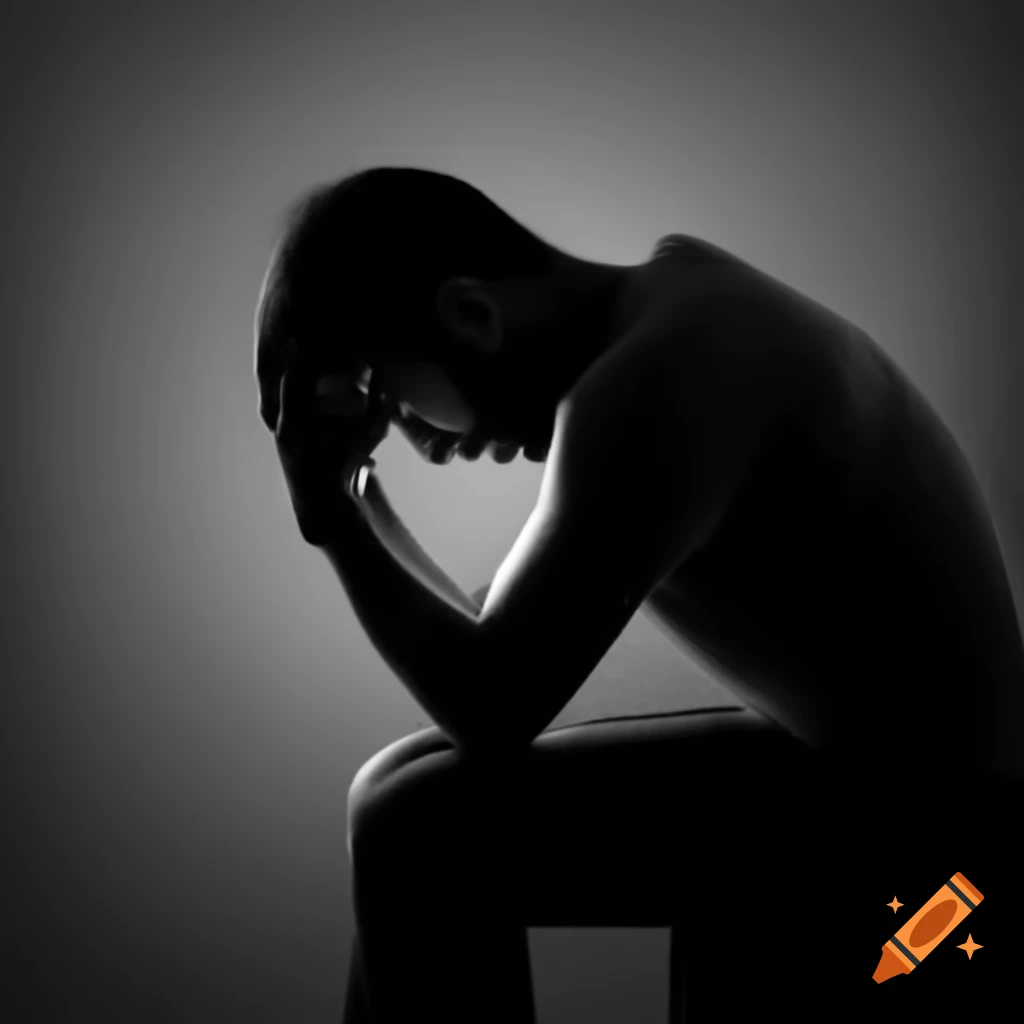 Emotional man expressing sadness