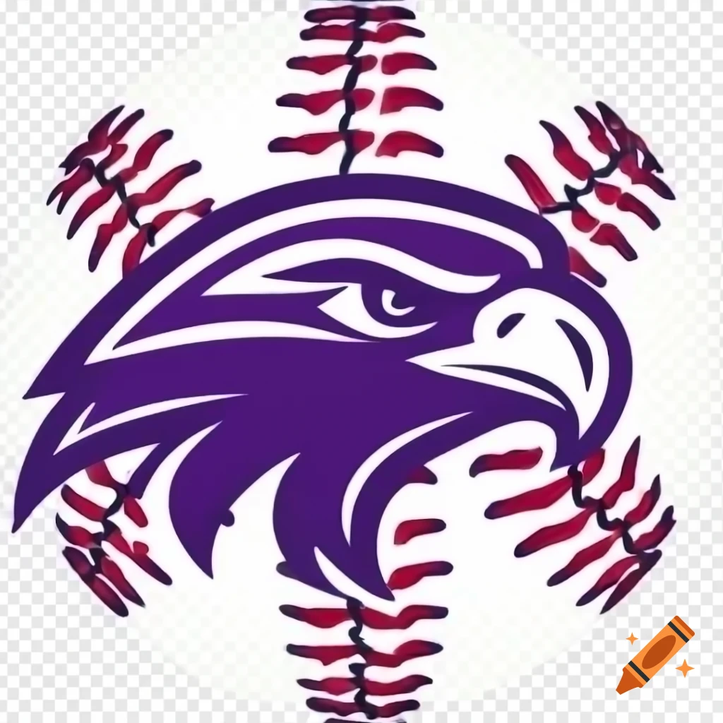 Baseball logo featuring a purple eagle design