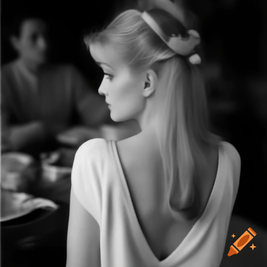 Hyper-realistic candid of European actress on My Fair Lady movie set, 1964