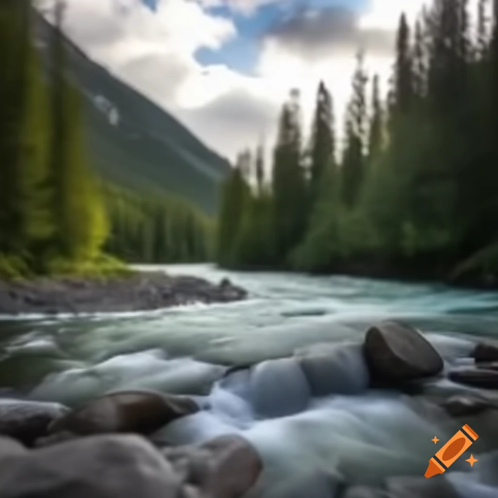 Serene river landscape