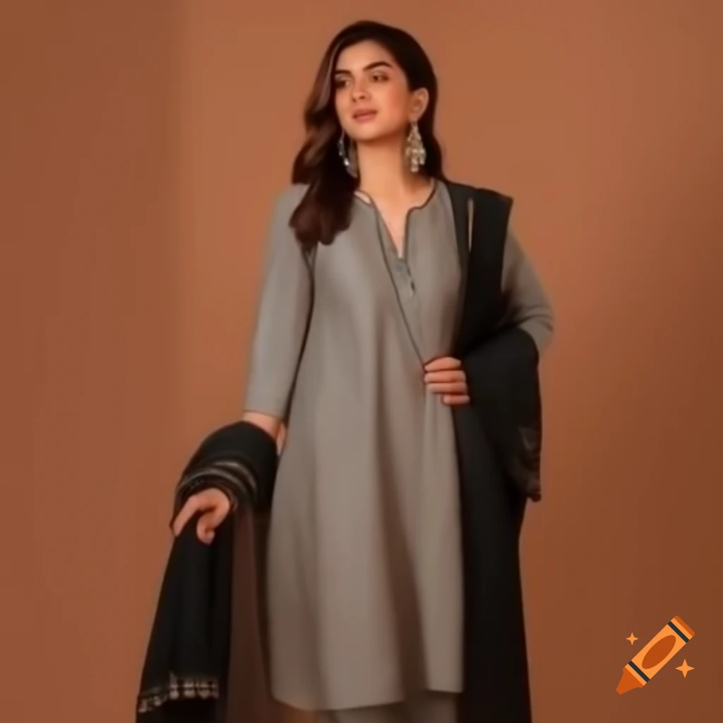 Elegant Pakistani dress design with professional artistic flair