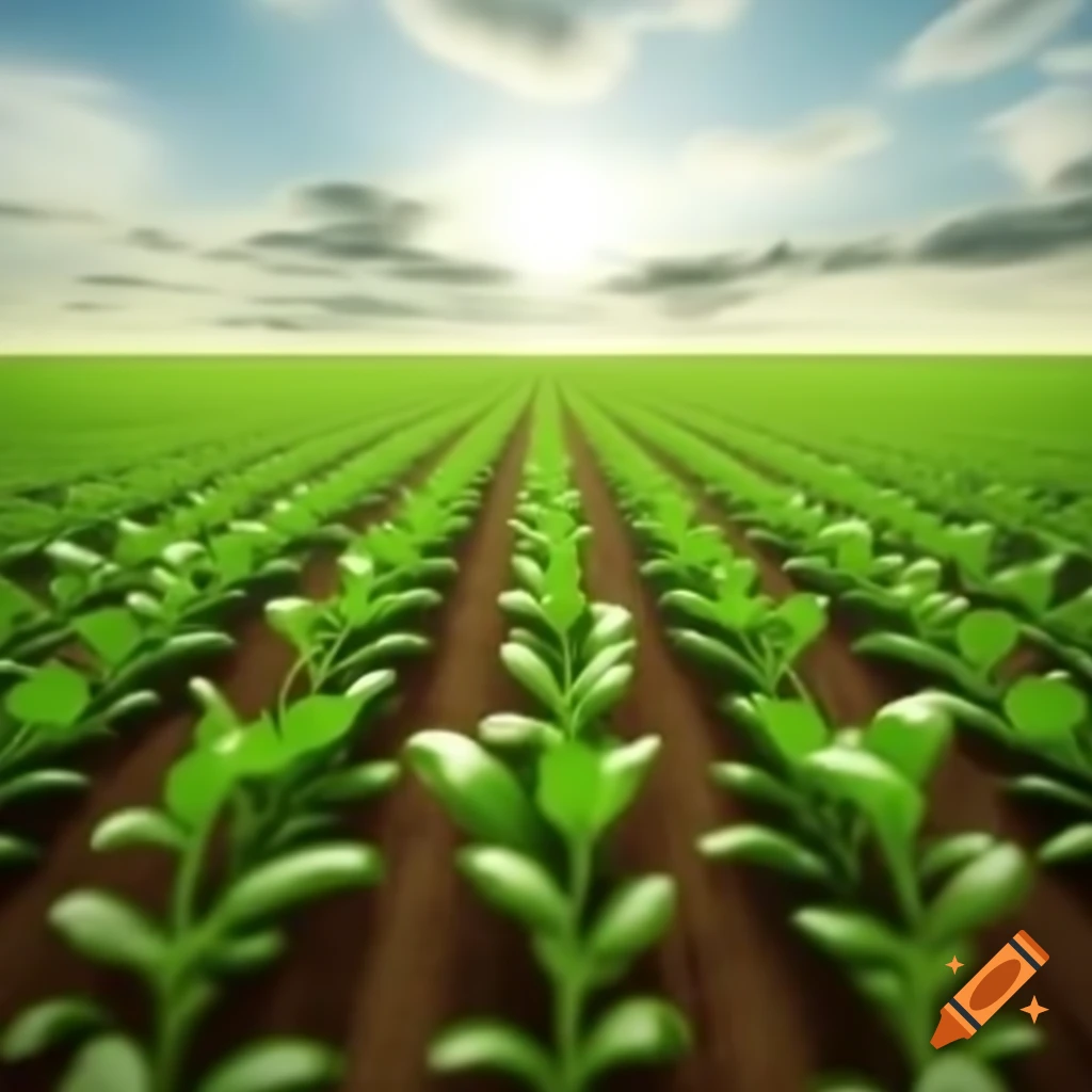 Vibrant field of crops ready for harvest, ideal for presentation