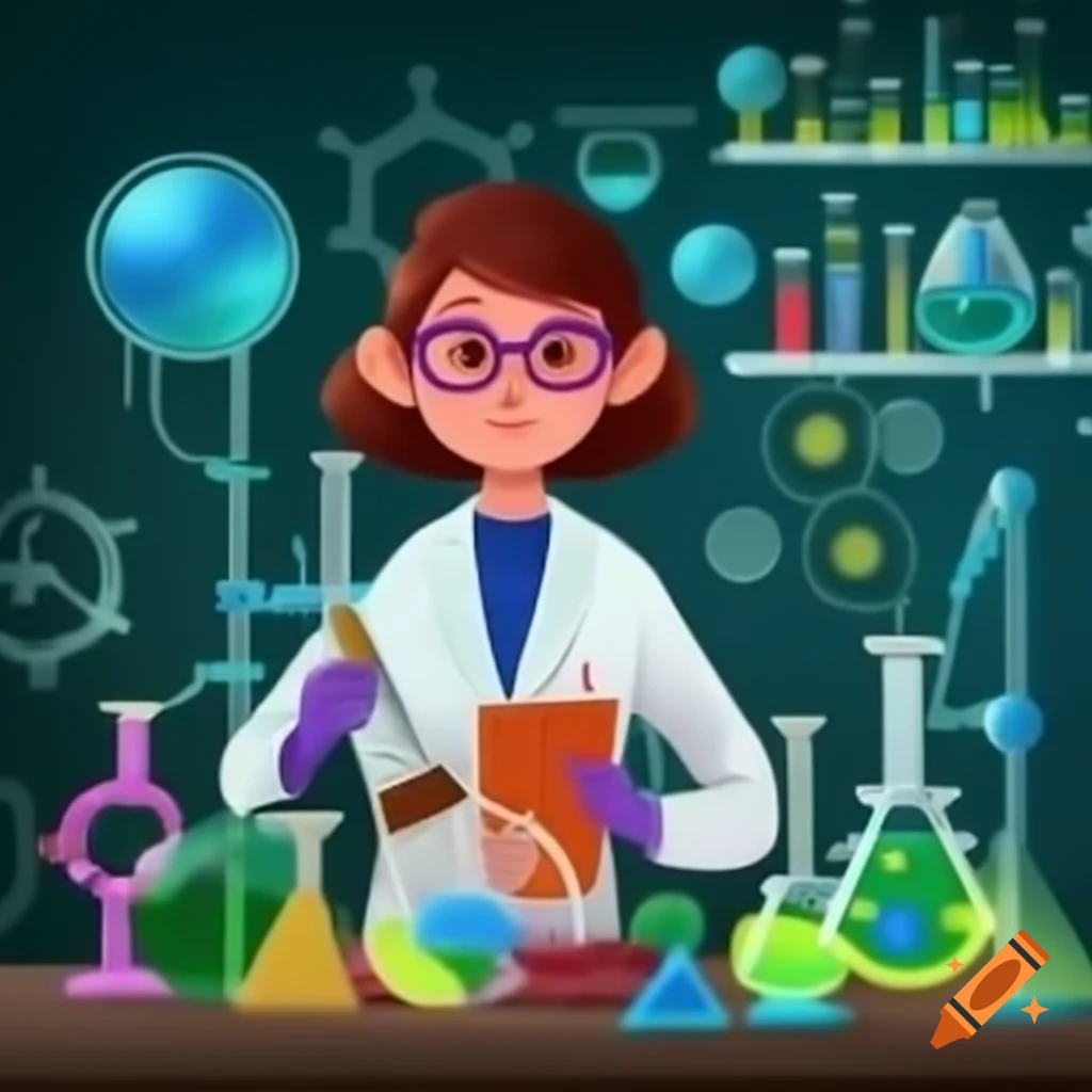 Young modern woman working in science lab in Germany