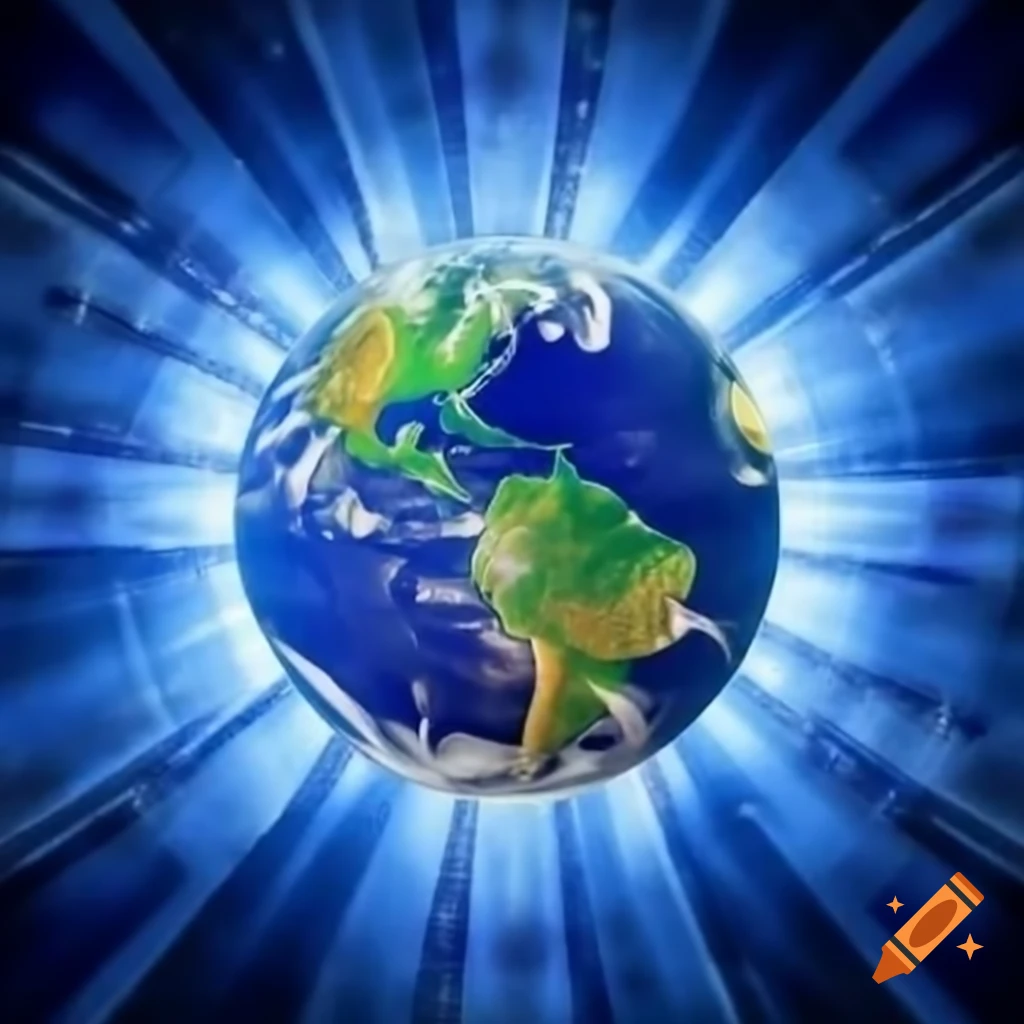 Full spherical globe displaying North America, South America, Europe, Asia, India, and Australia